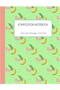 Composition notebook wide ruled 120 pages 8.5x11 (A4)