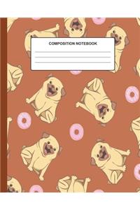 Composition Notebook Pug