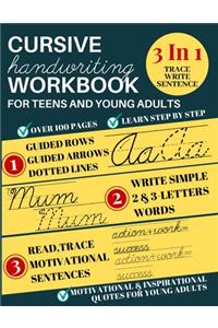 Cursive Handwriting Workbook For Teens And Young Adults