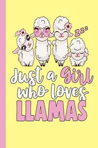 Just A Girl Who Loves Llamas Notebook