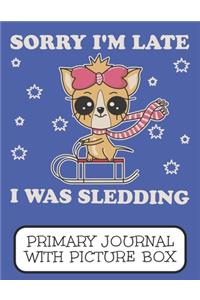 Sorry I'm Late I Was Sledding Primary Journal With Picture Box