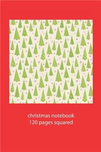 christmas notebook 120 pages squared