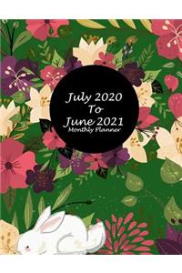 July 2020 to June 2021 Monthly Planner