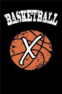 X Monogram Initial Basketball Journal