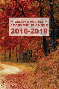 Weekly and Monthly Academic Planner; 2018-2019