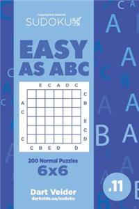 Sudoku Easy as ABC - 200 Normal Puzzles 6x6 (Volume 11)