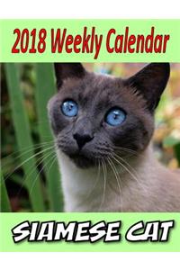 2018 Weekly Calendar Siamese Cat