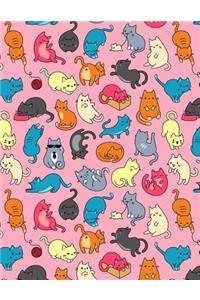 My Big Fat Journal Notebook For Cat Lovers Fun Cat Pattern 8
