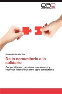 De lo comunitario a lo solidario