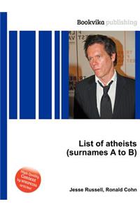 List of Atheists (Surnames A to B)