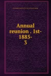 Annual reunion . 1st- 1885-