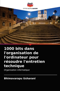 1000 bits dans l'organisation de l'ordinateur pour résoudre l'entretien technique