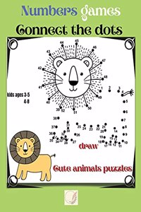 Numbers games Connect the dots draw Cute animals puzzles