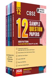 PW CBSE 12 Sample Question Papers Class 12 2025-26 - Phy, Chem, Maths, Eng Combo 2026 Board Exam (Paperback, PW)