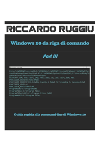 Windows 10 da riga di comando Part III