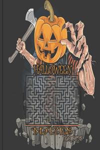 halloween mazes for kids: halloween activity book for kids Ages 4- 10 simple and hard mazes book and Hight quality ( 8,5 x 11 in ) for smart kids .