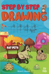 Step by Step Drawing Fat Pets For Kids