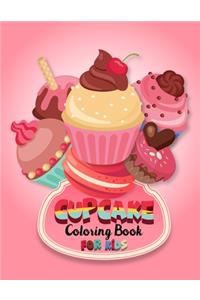 Cupcake coloring book for kids