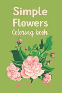 Simple flowers coloring Book