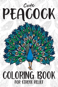 Cute Peacock Coloring Book For Stress Relief