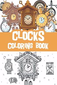 Clocks coloring book