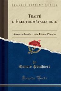 TraitÃ© d'Ã?lectromÃ©tallurgie: Gravures Dans Le Texte Et Une Planche (Classic Reprint)