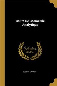 Cours De Geometrie Analytique