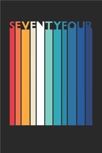 Gaming Notebook for 74 Year Old Women and Men - Vintage Gaming Journal - 74th Birthday Gift for Gamer Diary