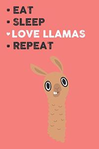 Eat Sleep Love Llamas Repeat