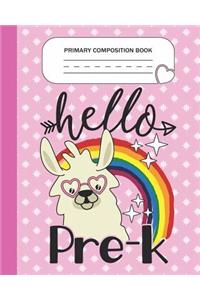 Primary Composition Book - Hello Pre-K
