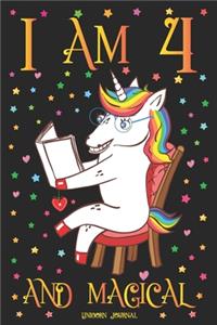 Unicorn Journal I am 4 and Magical