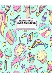 Blank Sheet Music Notebook