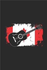 Canada - Guitar: Blank Lined Notebook / Journal (6 X 9) - Gift Idea For All Canadian