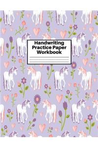 Handwriting Practice Paper Workbook