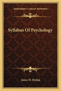 Syllabus Of Psychology