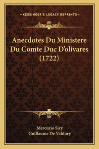 Anecdotes Du Ministere Du Comte Duc D'olivares (1722)