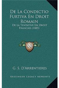 De La Condictio Furtiva En Droit Romain