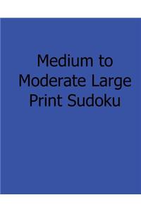 Medium to Moderate Large Print Sudoku