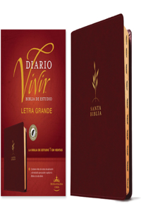 Biblia de Estudio del Diario Vivir Rvr60, Letra Grande (Sentipiel, Vino Tinto, Indice, Letra Roja)