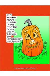 sjovt halloween malebog let niveau for børn for voksne for alle brugt til dekoration gave lykønskningskort eller souvenir