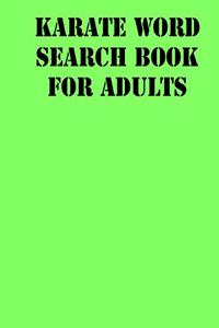 Karate Word Search Book For Adults