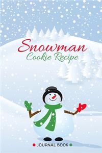 Snowman Cookie Recipe Journal Blank