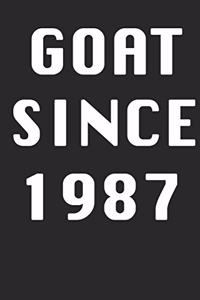 GOAT SINCE 1987 Notebook Birthday Gift