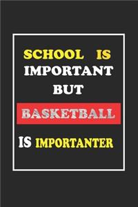 School Is Important But Basketball Is Importanter Journal Gift For Basketball Lover