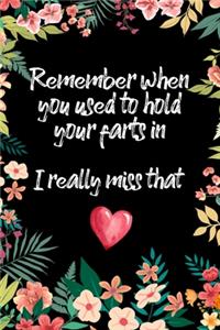 Remember when you used to hold your farts in I really miss that