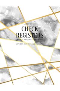 Check Registers For Personal Checkbook with 2019-2020-2021-2022 Calendars