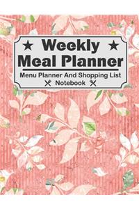 Weekly Meal Planner - Menu Planner And Shopping List Notebook