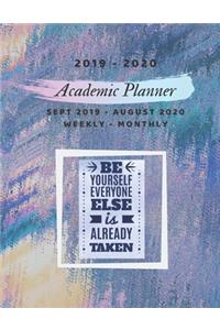 2019-2020 Academic Planner Sept 2019 - August 2020