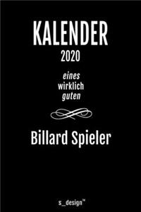 Kalender 2020 für Billard Spieler
