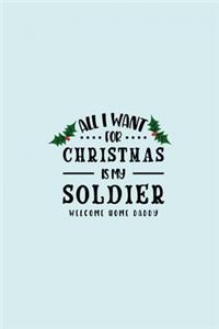 All I Want For Christmas Is My Soldier Welcome Home Daddy